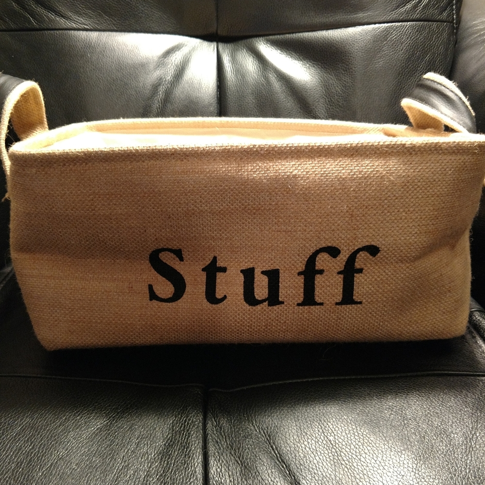 Stuff jute storage bin